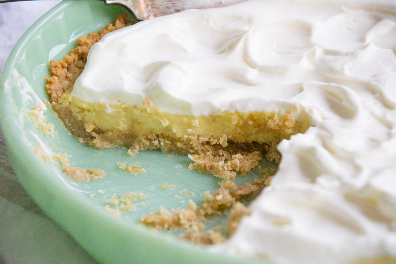 Lime Custard Pie with Whipped Cream - Chateau Elma